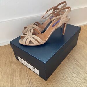 Ralph Lauren Astraia Strappy beige heels